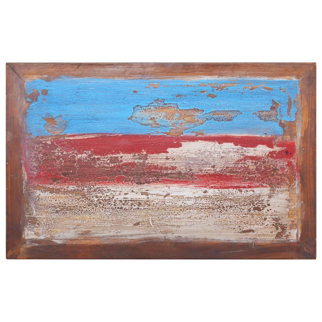 Mesa De Centro De Madera De Teca Reciclada 80x50x40 Cm._4