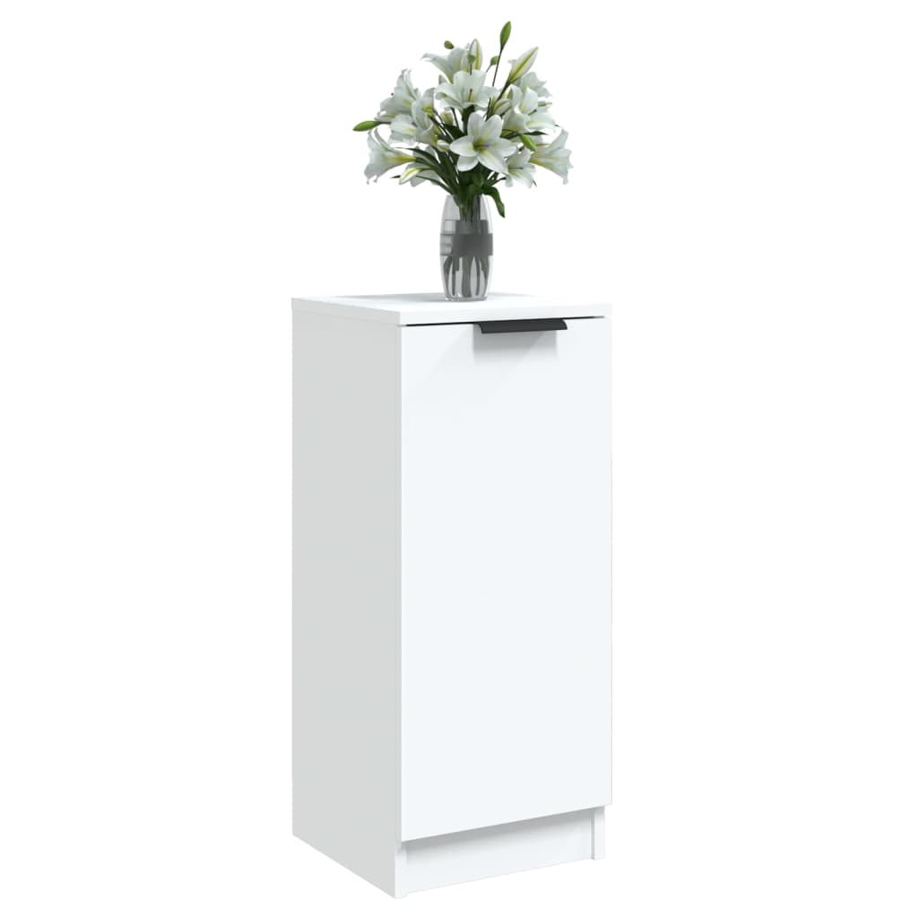 Aparador De Madera Contrachapada Blanco 30x30x70 Cm / Vetonek_4