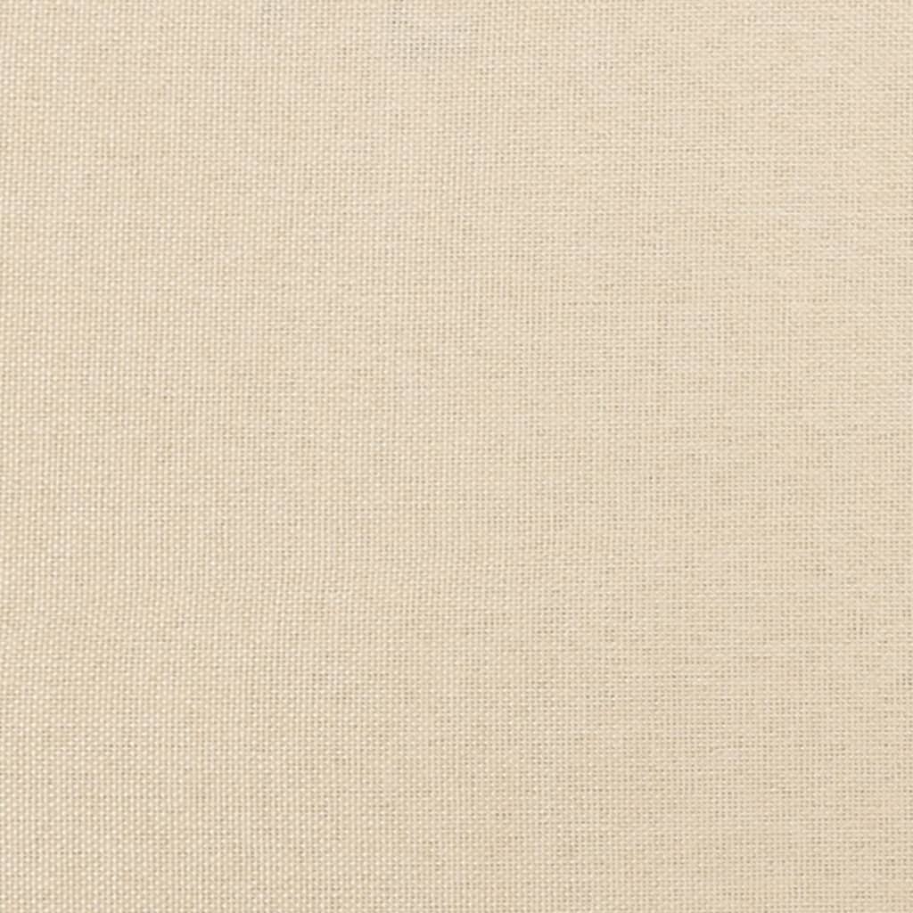 Estructura De Cama Con Cabecero De Tela Color Crema 140x190 Cm / Vetonek_4