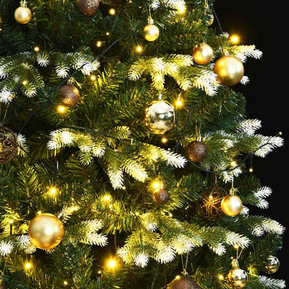 Vidaxl Árbol De Navidad Artificial Con Bisagras 300 Led Y Bolas 180 Cm_1