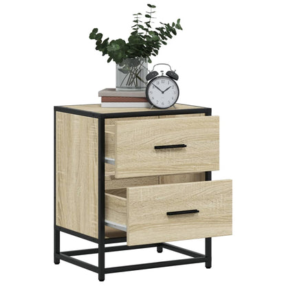 Mesitas Noche 2 Uds Madera Ingeniería Roble Sonoma 40x31x50 Cm_2