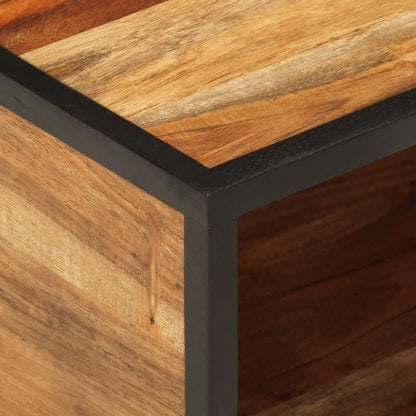 Mesita De Noche De Pared Madera Maciza Acacia 35x35x20 Cm_4