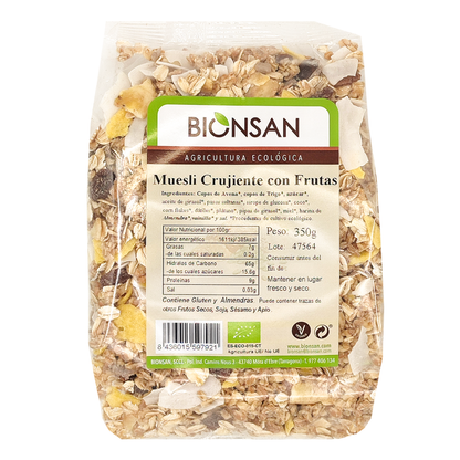 Muesli Crujiente Con Frutas Ecológico Crunchy 350gr