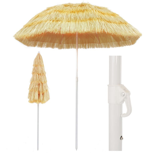 Vidaxl Sombrilla De Playa Estilo Hawaii Natural 180 Cm_0