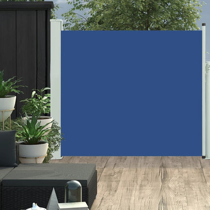 Vidaxl Toldo Lateral Retráctil De Jardín Azul 100x300 Cm_1