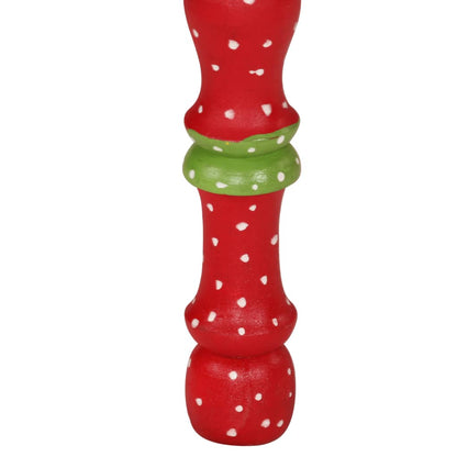 Mesa De Centro Madera Maciza De Mango Rojo Pintada A Mano_4