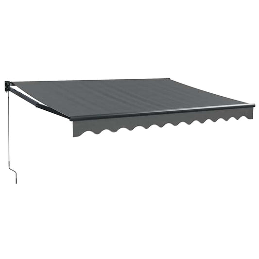 Toldo Retráctil Aluminio Y Tela Gris Antracita 3x2,5 M_0
