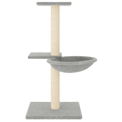 Rascador Para Gatos Con Postes De Sisal Gris Claro 72 Cm_2