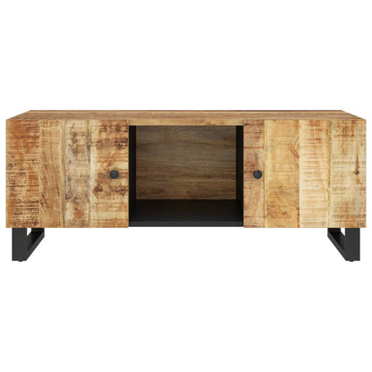 Mesa De Centro Madera Maciza Mango Y Contrachapada 100x54x40 Cm_2