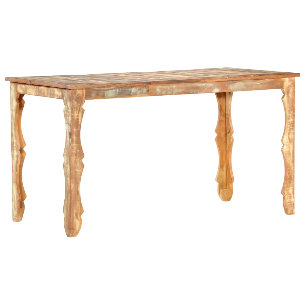 Mesa De Comedor De Madera Maciza Reciclada 140x70x76 Cm_3