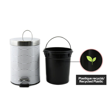 Basura Metal 3l Wave Gris_3