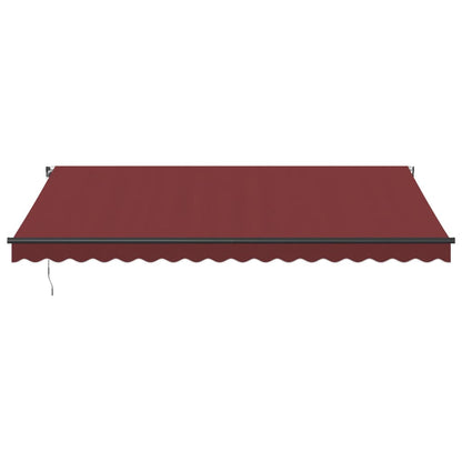 Toldo Retráctil Manual Con Leds Color Burdeos 450x350 Cm_3