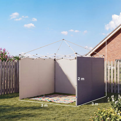 Outsunny 3 Paredes Laterales Para Carpas De 3x3 M Con Cremallera 300x200 Cm_2