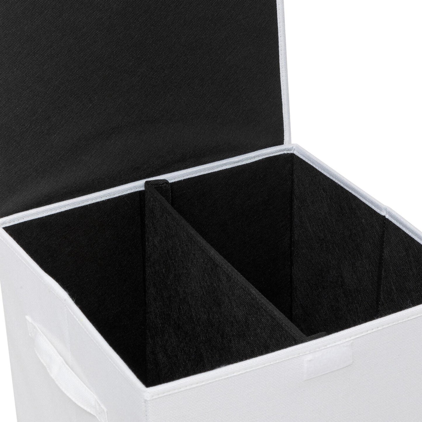 Cesta De Ropa Colors 74l Mdf Y Poliéster Blanco Algodón_3