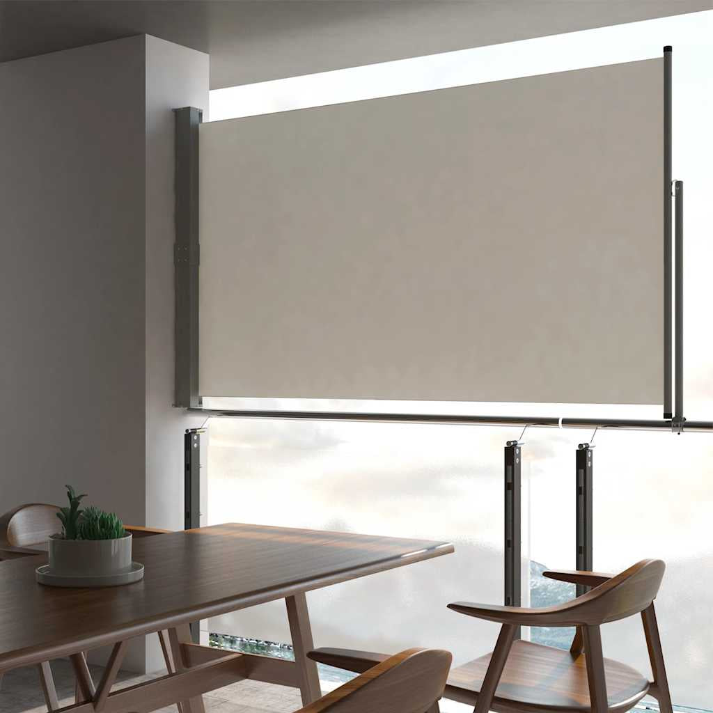 Vidaxl Toldo Lateral Retráctil Para Patio 140x300 Cm Crema_1