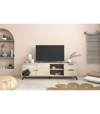 Mueble Tv 2 Puertas 2 Cajones Acabado Sahara/serigrafía, 53.1cm(alto) 180.5cm(ancho) 40c_5