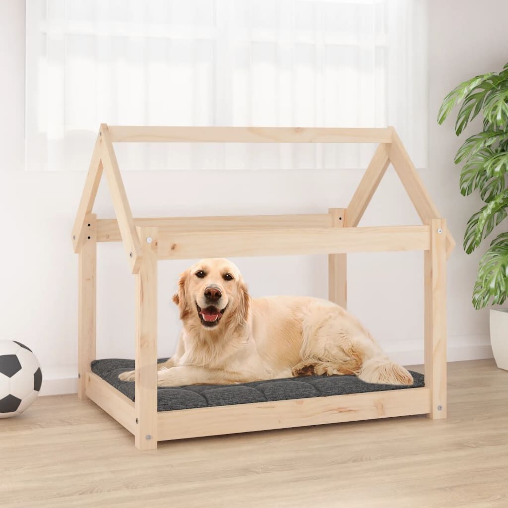 Vidaxl Cama Para Perros Madera Maciza De Pino 81x60x70 Cm_1