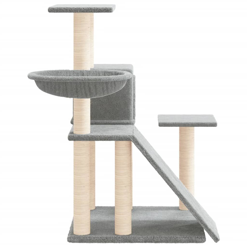 Vidaxl Rascador Para Gatos Con Postes De Sisal Gris Claro 82 Cm_3