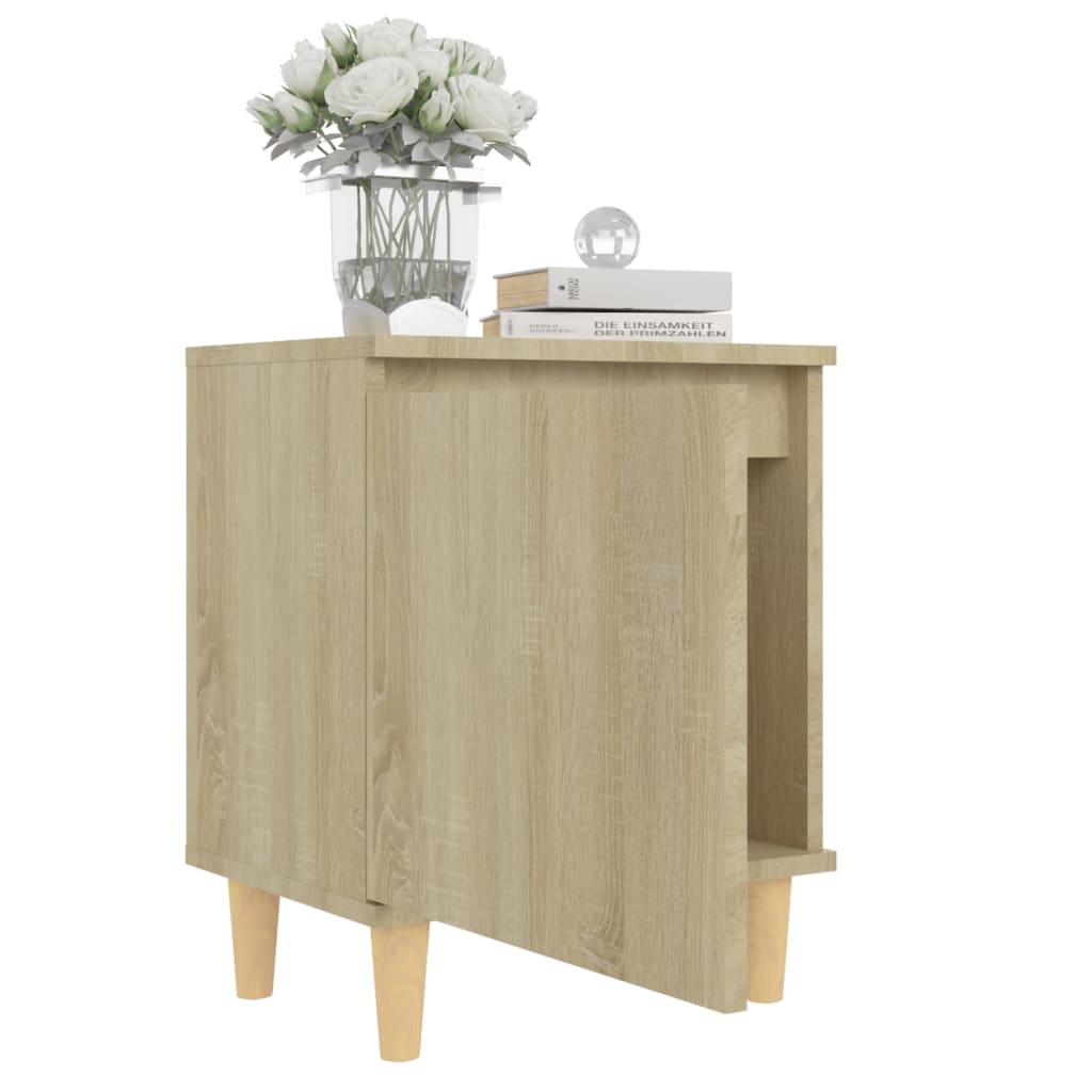Mesita De Noche Con Patas Madera Pino Roble Sonoma 40x30x50 Cm_2