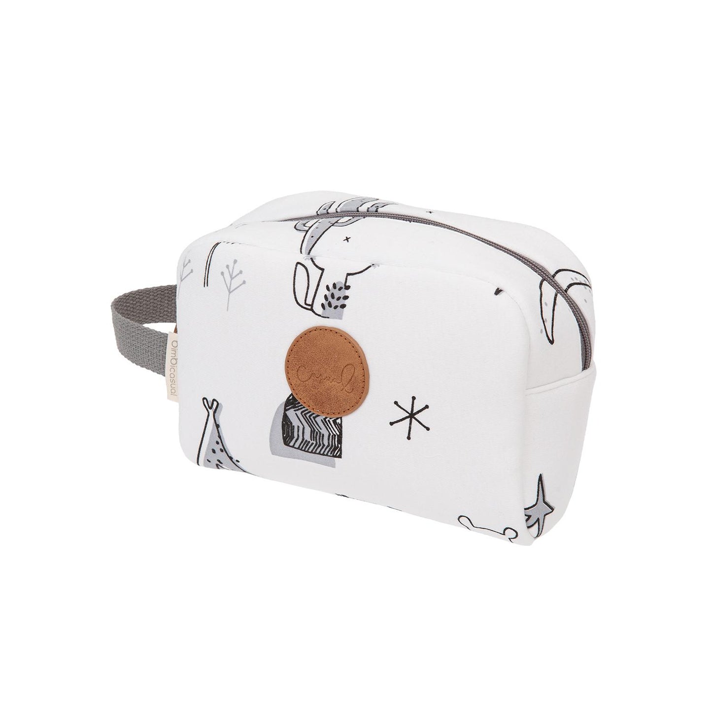 Neceser Indian Blanco y Gris BimbiDreams