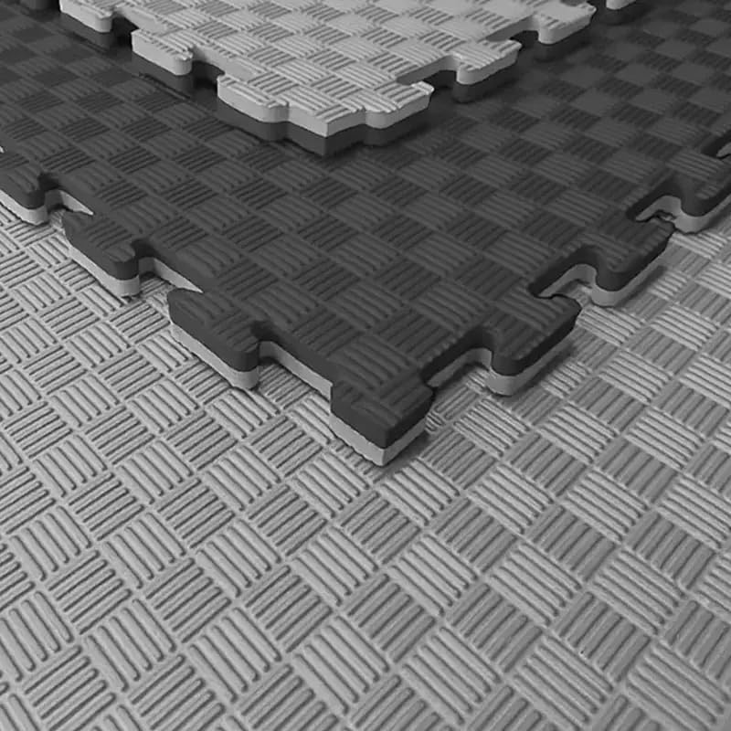 Artatami® Tatami Puzzle 1x1x25 Mm Negro - Gris Pack Ahorro【2 Unidades】 Alta Densidad Eva – Judo, Bjj, Mma Y Lucha_1