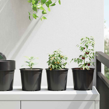 Maceta De Flores 100 Pcs Negro Ø 15 X 13 Cm Plástico_1