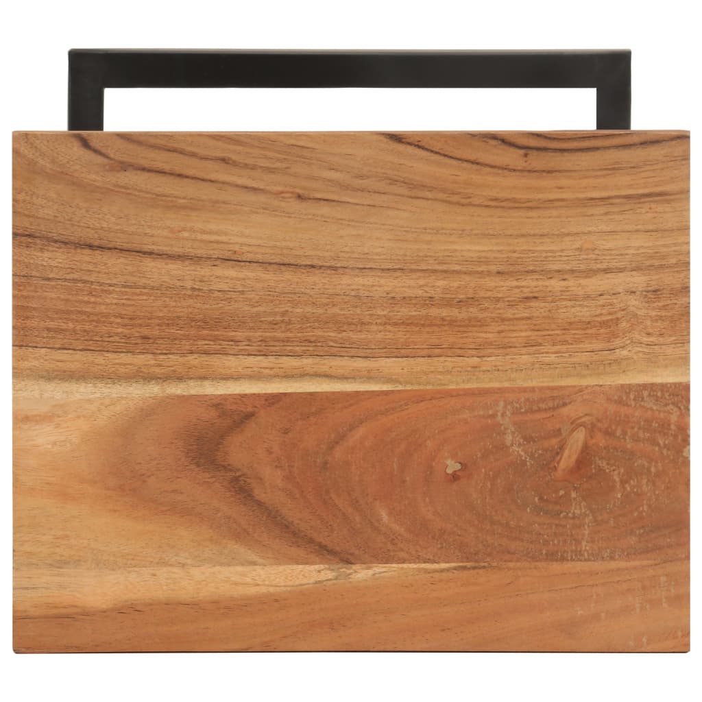 Mesitas Auxiliares 2 Uds Madera Mango Maciza 31,5x24,5x64,5 Cm_4