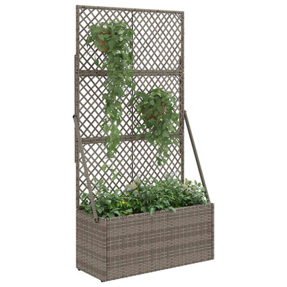 Maceta De Jardín Con Enrejado Gris 70 X 30 X 135 Cm_2