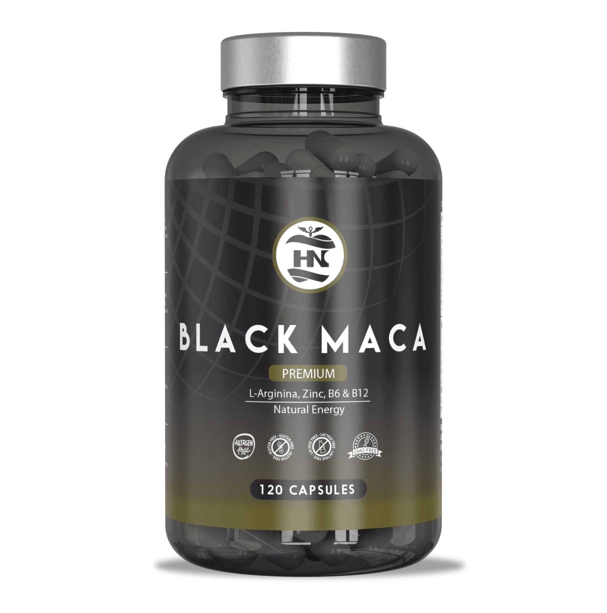 Maca Negra Andina Peruana Con L Arginina, 120 Capsulas, Para Máxima Energía Y Rendimiento Con Vitaminas B6/b12_0