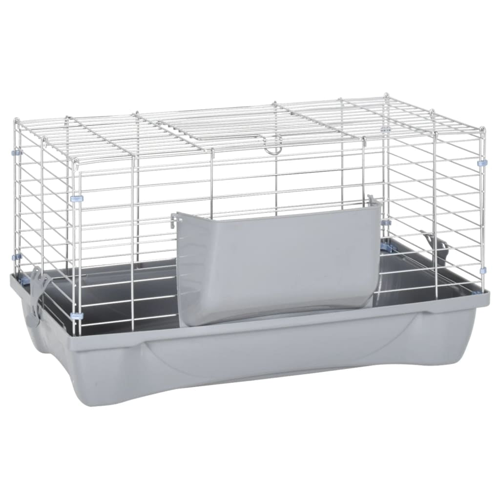 Vidaxl Jaula Para Hámster Polipropileno Y Metal Gris 58x32x31 Cm_1
