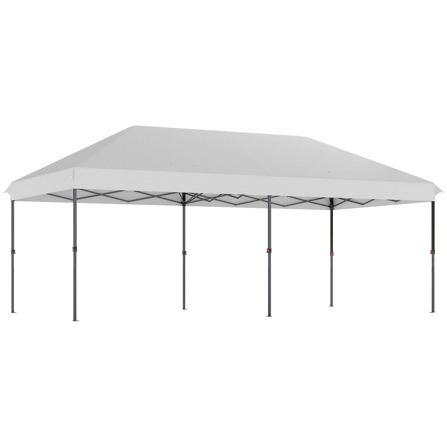 Outsunny Carpa Plegable 6x3 M Pop-up Con Bloqueo Central Altura Ajustable Plata_0