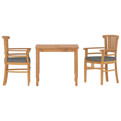 Vidaxl Juego De Comedor Para Jardín 3 Pzas Madera Maciza De Teca_0