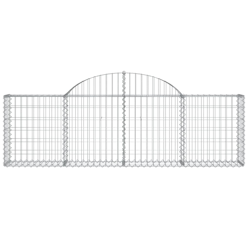 Cestas De Gaviones 18 Uds Forma De Arco Hierro 200x30x60/80 Cm_3