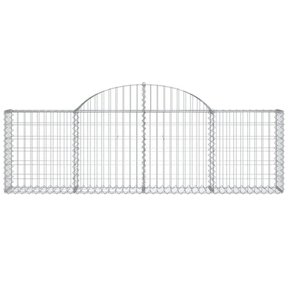 Cestas De Gaviones 10 Uds Forma De Arco Hierro 200x30x60/80 Cm_3