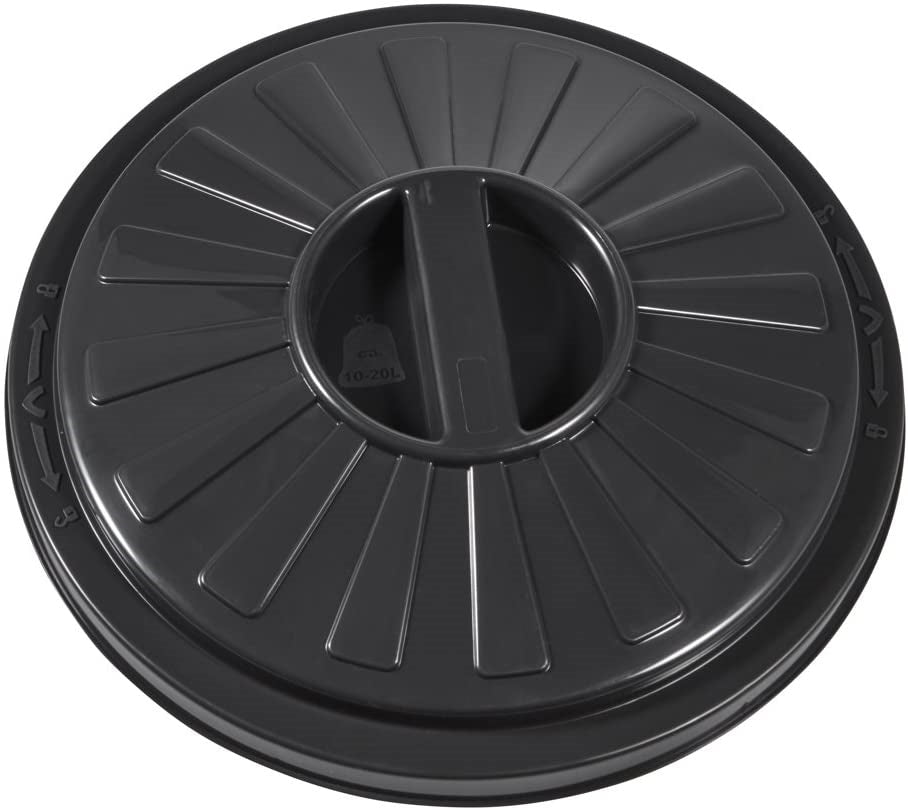 Cubo De Basura / Papelera Polivalente Con Tapa Cerrable, Pequeño, Plástico Resistente (pp), 7 l, Mats, Grafito_1