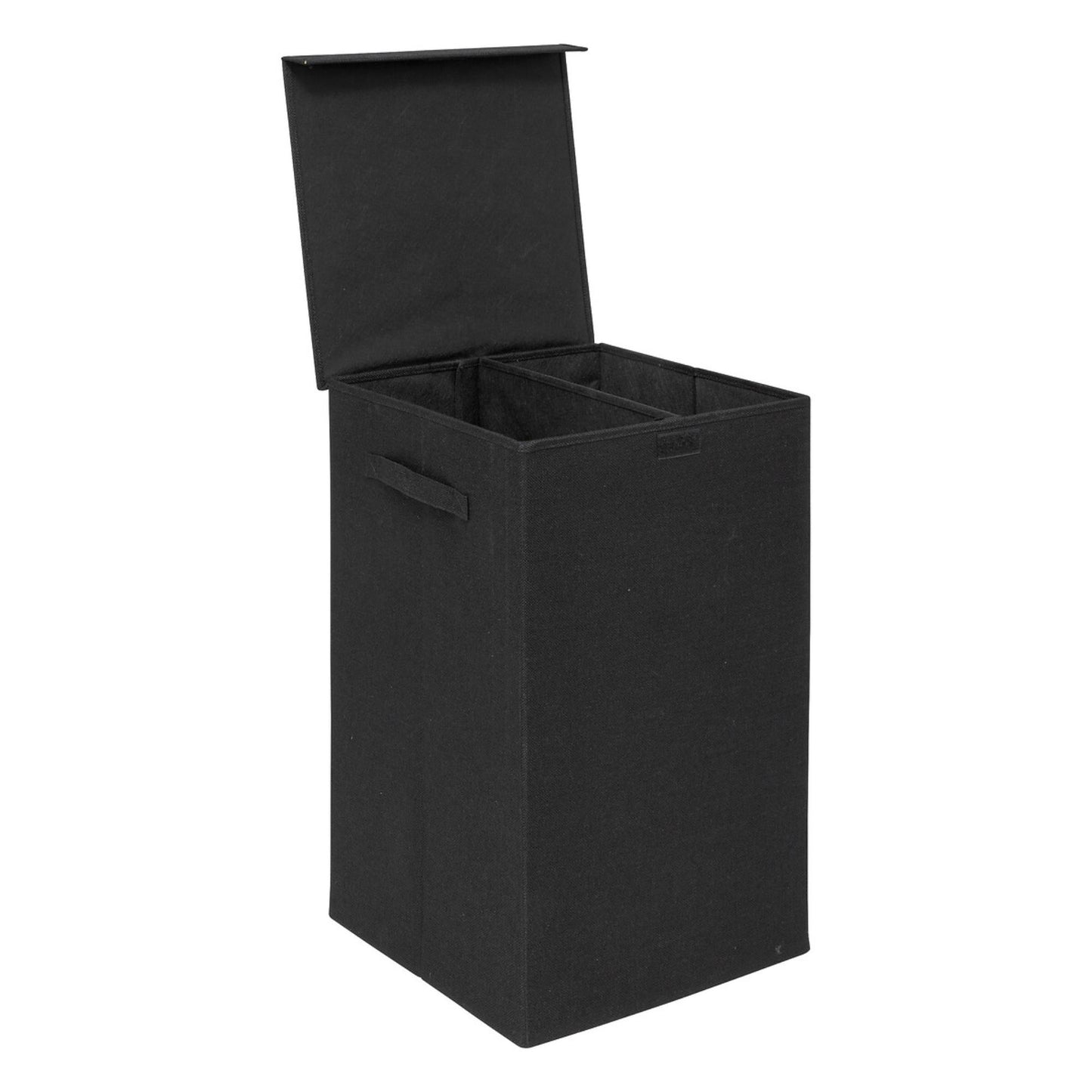 Cesta De Ropa Colors 74l Mdf Y Poliéster Negro Kohl_1