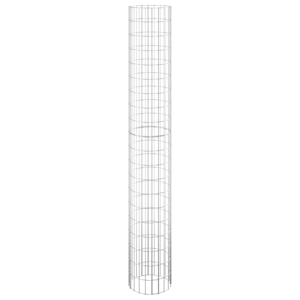 Poste Circular De Gaviones Acero Galvanizado Ø30x200 Cm / Vetonek_2