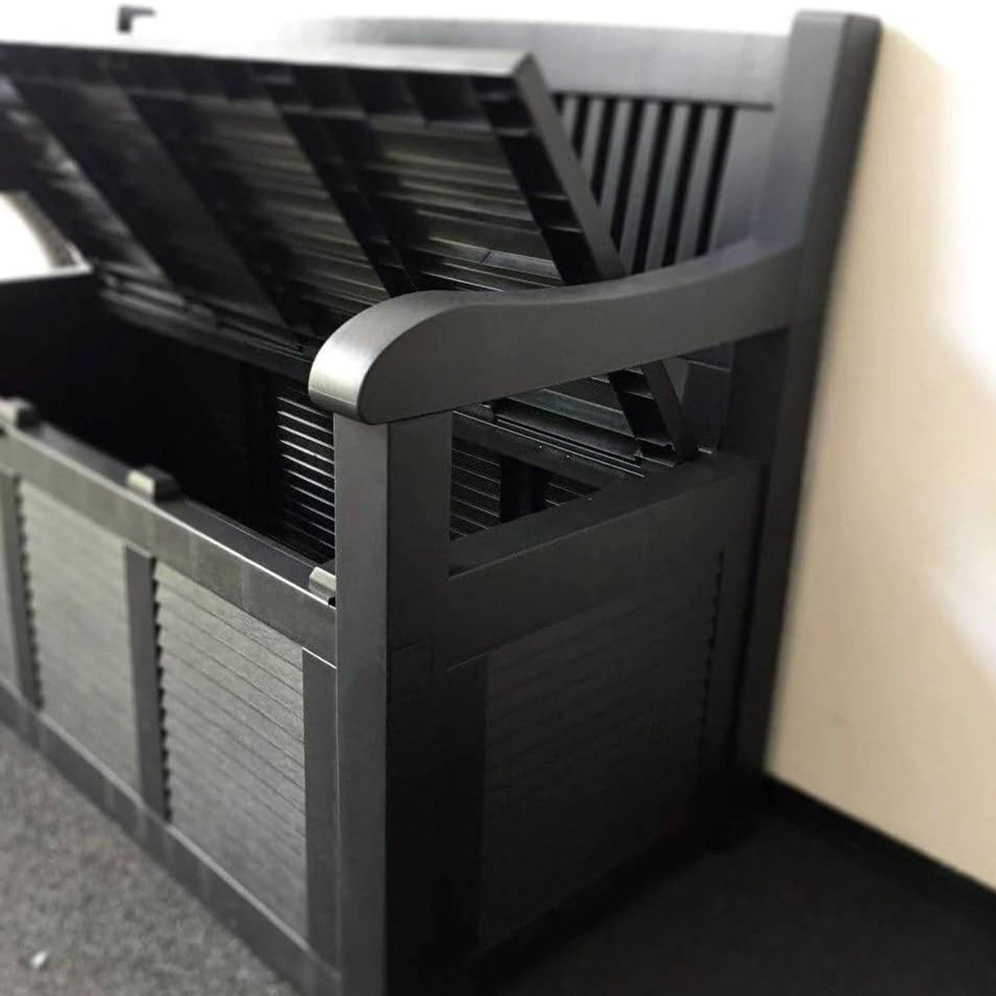 Well Home Banco-baúl Pasillero En Madera 280l Color Gris 130x60x85cm