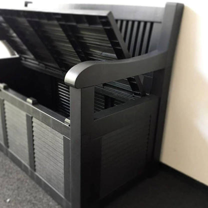 Well Home Banco-baúl Pasillero En Madera 280l Color Gris 130x60x85cm