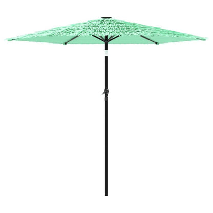 Vidaxl Sombrilla De Jardín Con Poste De Acero Verde 223x223x213 Cm_4