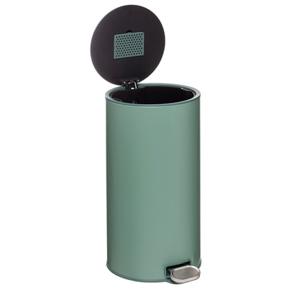 Papelera / Cubo De Basura / Contenedor De Residuos Con Pedal 30l Retro Verde Delta_1