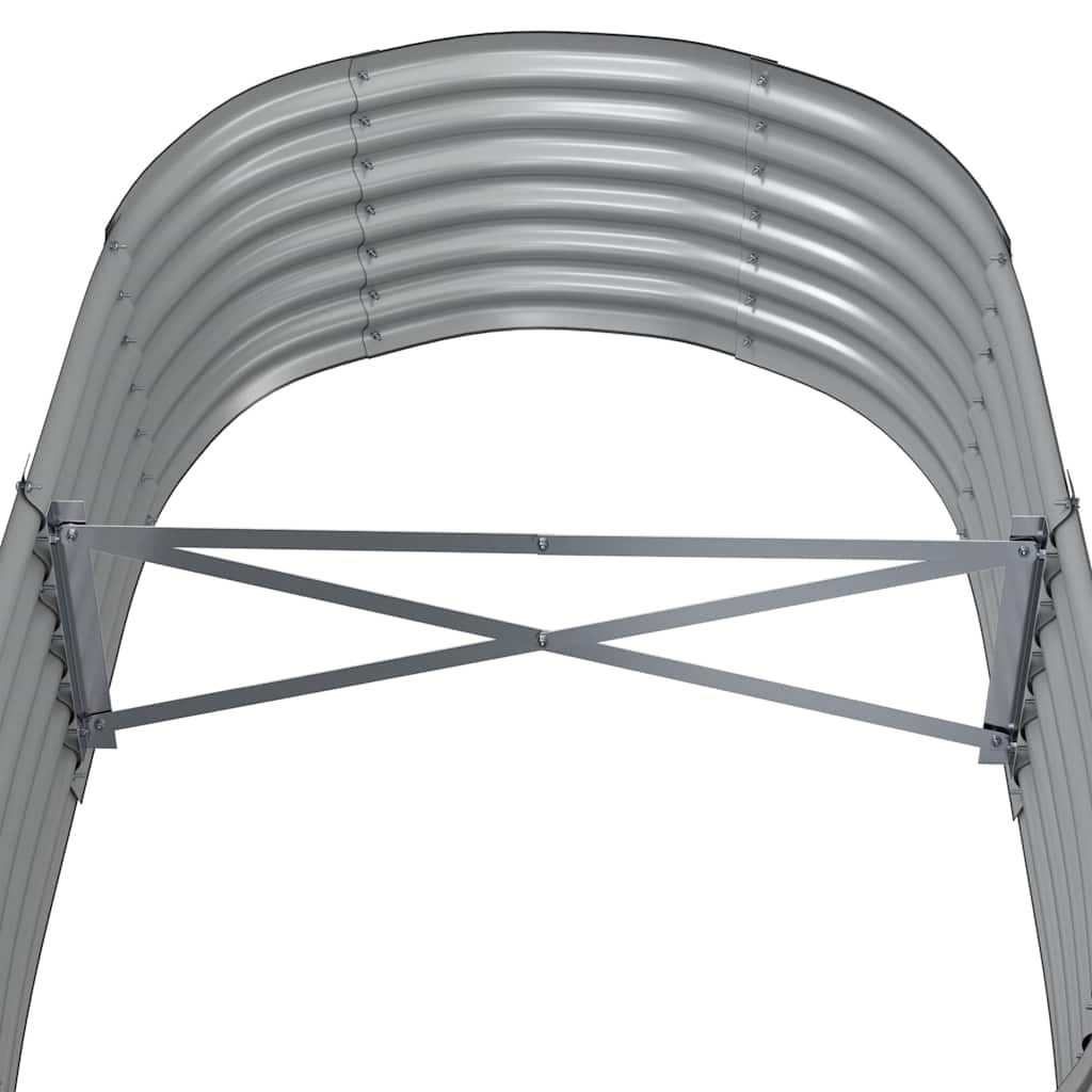 Jardinera Arriate Acero Galvanizado Gris 152x80x36 Cm_4