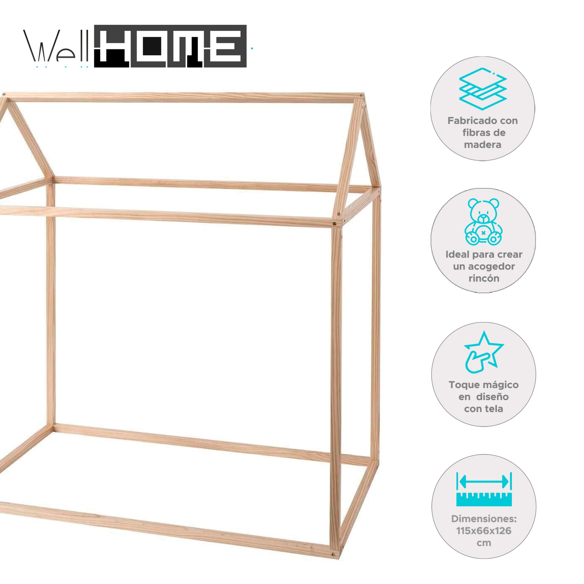 Wellhome Estructura Cabaña Madera De Pino_1