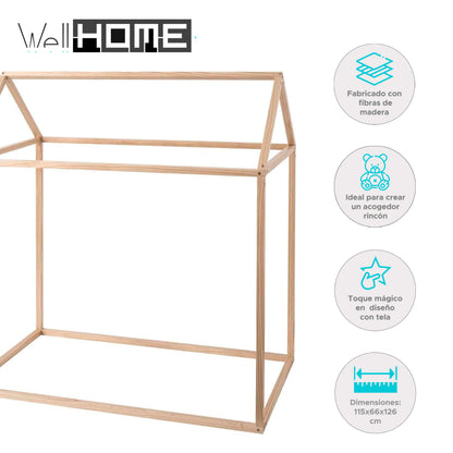 Wellhome Estructura Cabaña Madera De Pino_1
