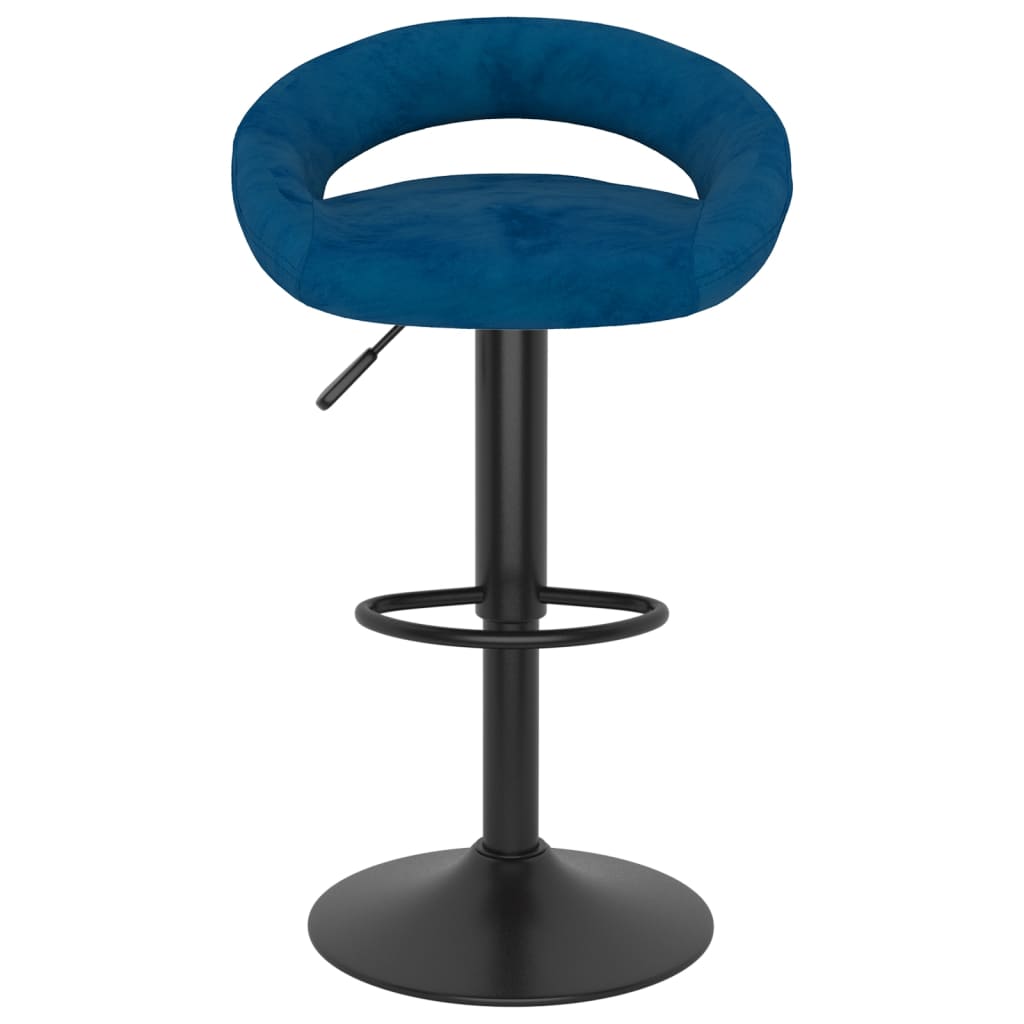 Taburetes De Cocina 2 Unidades Terciopelo Azul_1