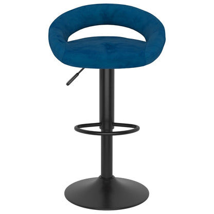 Taburetes De Cocina 2 Unidades Terciopelo Azul_1