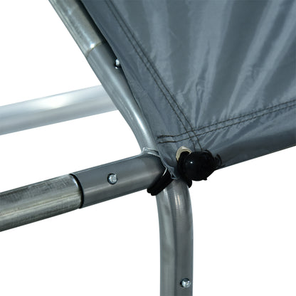 Pawhut Gallinero Exterior Grande De Metal Galvanizado 3x4x1,95 M Plata_4