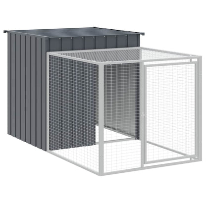 Vidaxl Jaula Para Gallinas Con Corral Antracita 110x201x110 Cm Acero Galvanizado_0