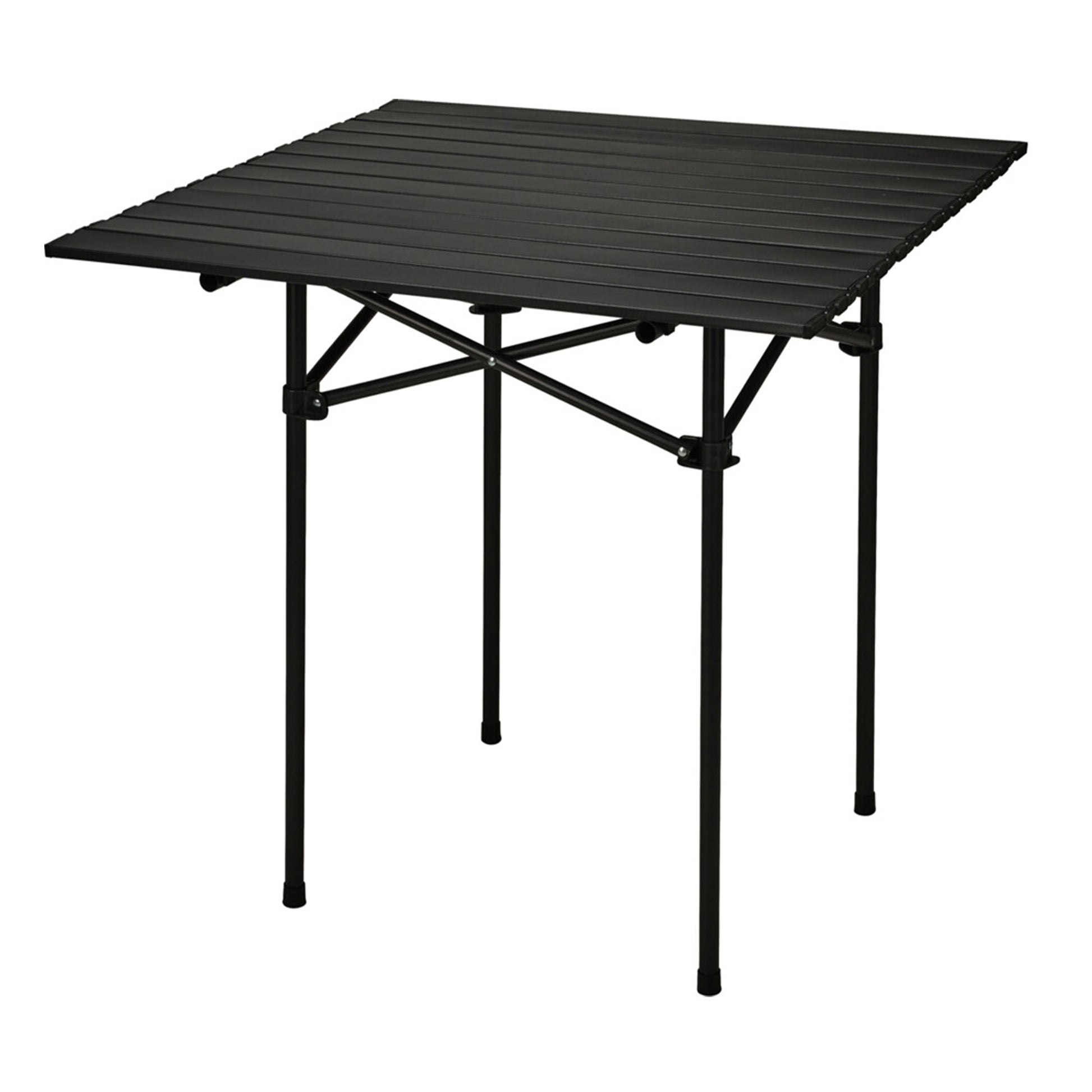 Well Home Mesa Plegable En Metal Color Negro 70x70x69cm