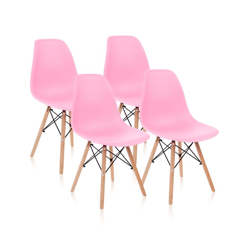 Pack 4 Sillas Tower Wood Polipropileno, Rosa, 56 X 81 X 47_2